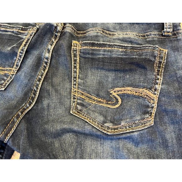 Silver Jeans Suki Capri Cropped jeans‎ size 28 x 22.5 Stretch Distressed Denim - Picture 8 of 9